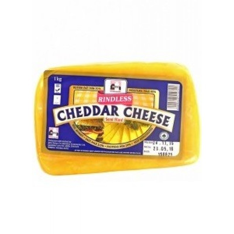 CHEESE CHEDDAR RINDLESS