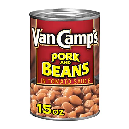 PORK & BEANS IN TOMATO TINNED