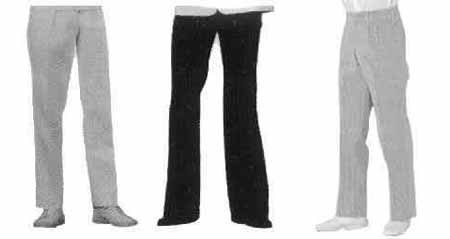TROUSERS COTTON WHITE SANFORIZED M