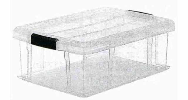 CONTAINER PLASTIC CLEAR W/LID, INNER SIZE 541X371X210MM