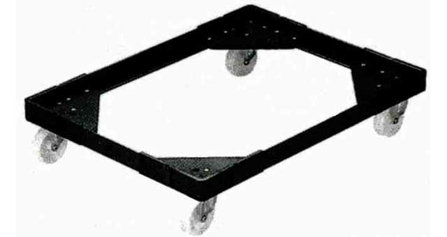 DOLLY FOR PLASTIC CONTAINER, INNER FRAME SIZE 355X500X135MM