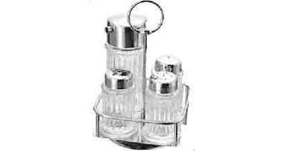 SAUCE CASTER SET WITH 4 BTLS PLASTIC