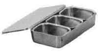 SPICE CONTAINER STAINLESS, 4 INNER BOXES 435X145X60MM