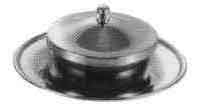 BUTTER DISH STAINLESS STEEL 95MM DIAM