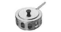 JAM OR CHEESE DISH GLASS WITH STAINLESS COVER 100MM DIA