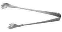 ICE TONGS STAINLESS STEEL, SHORT GRAB L:155MM