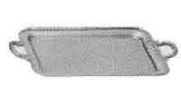 SERVICE TRAY RECTANGULAR HANDLED STAINLESS 600X435MM
