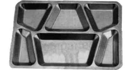SERVICE TRAY COMPARTED STAINLESS STEEL 400X300MM