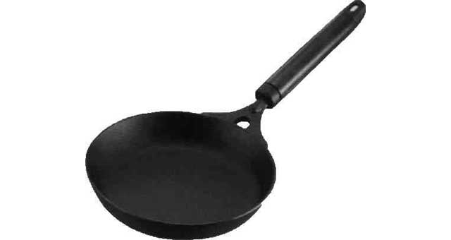 SKILLET CAST-IRON DIAM 260MM, WOODEN HANDLE