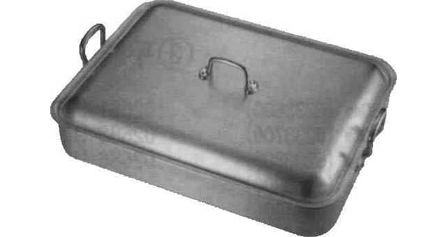ROASTING PAN ALUMINIUM W/LID, 400X300X80MM