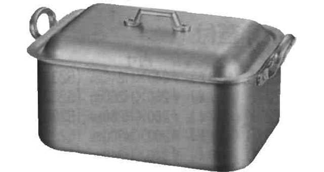 ROASTING PAN ALUMINIUM DEEP, W/LID 500X400X150MM