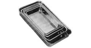 PAN RECTANGULAR STAINLESS 300X230X45MM