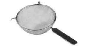 BOWL STRAINER STAINLESS STEEL W/WOOD HANDLE DIAM 203MM