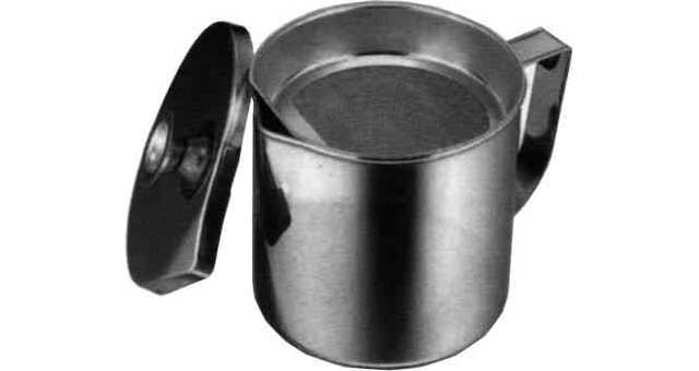 POT OIL STAINLESS STEEL, W/STRAINER 5LTR