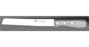 BREAD KNIFE STAINLESS STEEL BLADE 203MM W/PLASTIC HANDLE