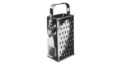 CHEESE GRATER STAINLESS STEEL 4 SIDE CUT 60X90X204MM