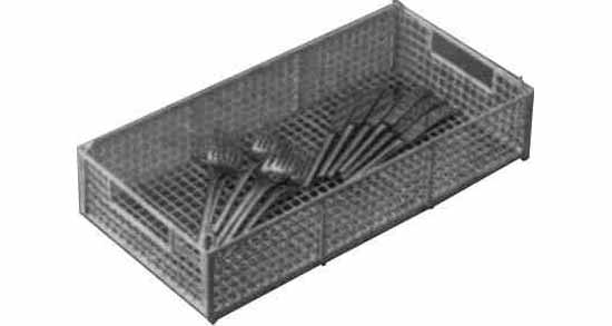 RACK FLATWARE STEELWIRE, W/PLASTIC COATED 500X500X100MM