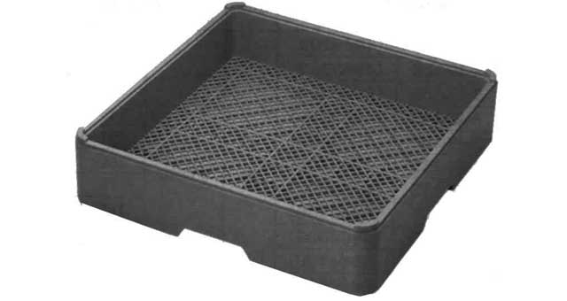 RACK OPEN DISH WASHER PLASTIC, 500X500X130MM