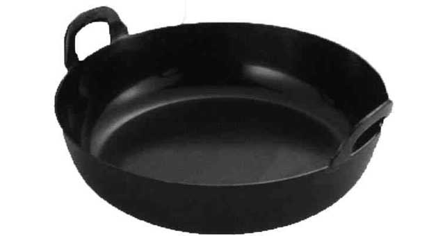 TEMPURA PAN STEEL 360MM DIAM