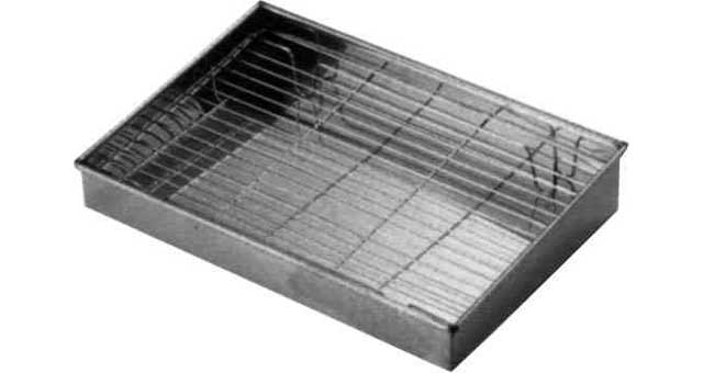 GRID WITH DRIP PAN S. STEEL, 465X315MM