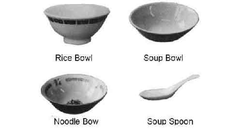 SOUP BOWL CHINESE STYLE PORCELAIN 183MM DIAM