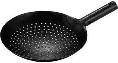 FRYING PAN CHINESE S. STEEL, PERFORATED DIAM 300MM
