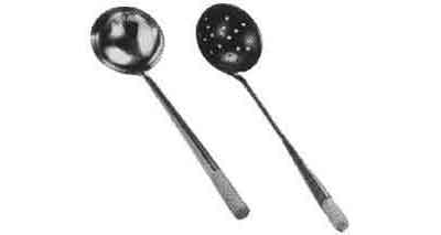 SOUP LADLE CHINESE SOLID STAINLESS STEEL 130MM DIAM