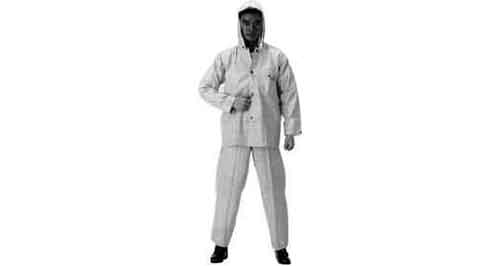 RAIN SUIT WITH HOOD VINYL, ORANGE M