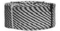 TIGERROPE POLYETHYLENE 3STRAND, BLACK/YELLOW 1-3/4"CIRX200MTR