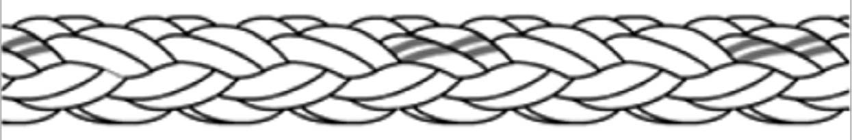 ROPE MOORING PP/POLYESTER, 12ST CROSS 8-11/16"CIRX200MTR