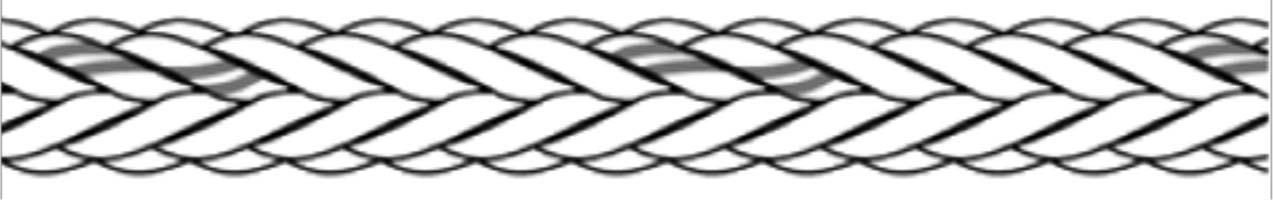 ROPE MOORING PP/POLYESTER, 12ST BRAID 9-7/8"CIR X 200MTR