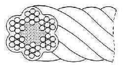 ROPE WIRE VINYL COVERED GALV, FOR ANTENNA O.D.24X27MM