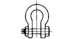 SHACKLE BOW HEX HEAD BOLT, UNGALV JIS-BB 75MM SWL 35TON