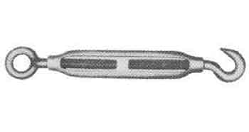 TURNBUCKLE FRAME BLACK, EYE&HOOK 12MMX200MM
