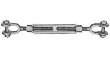 TURNBUCKLE FRAME GALV JAW&JAW, 5/8X6"