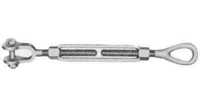 TURNBUCKLE FRAME GALV JAW&EYE, 3/4X12"