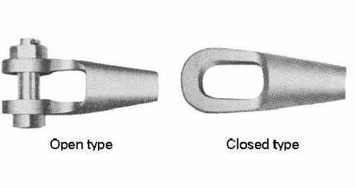 WIRE ROPE SOCKET OPEN TYPE, FOR 45MM DIAM