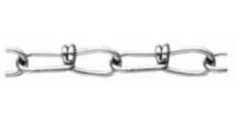 CHAIN BRASS DOUBLE LOOP COIL, BODY DIAM 2MM 28 X 5.5MM