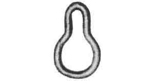 LINK LASHING PEAR-SHAPE GALV, 22X240MM