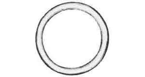 RING ROUND STEEL WELDED BLACK, 32X125MM