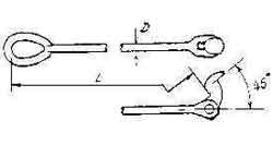 HINGE ROD SHORT LB-3-22S, ROD DIA 22MMXL2350MM B/L 38TON