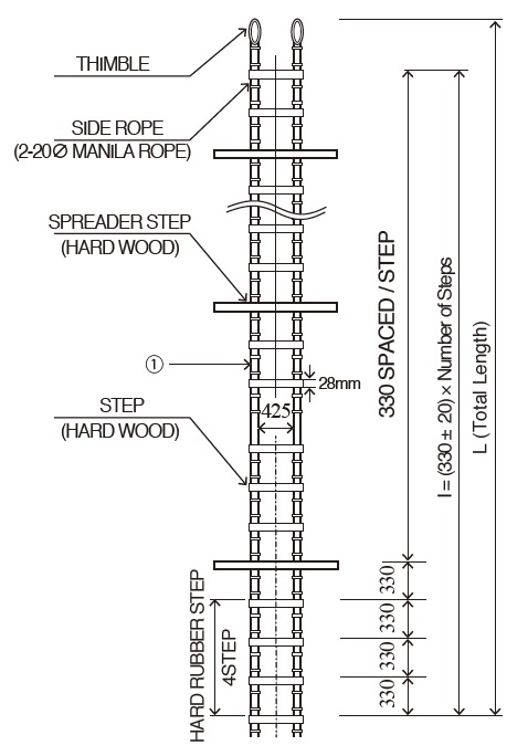 PILOT LADDER A-TYPE 6MTR, COMPLETE