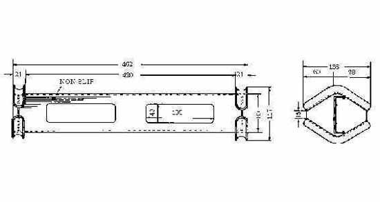 ROPE LADDER STEP ALUM-ALLOY, GS-A