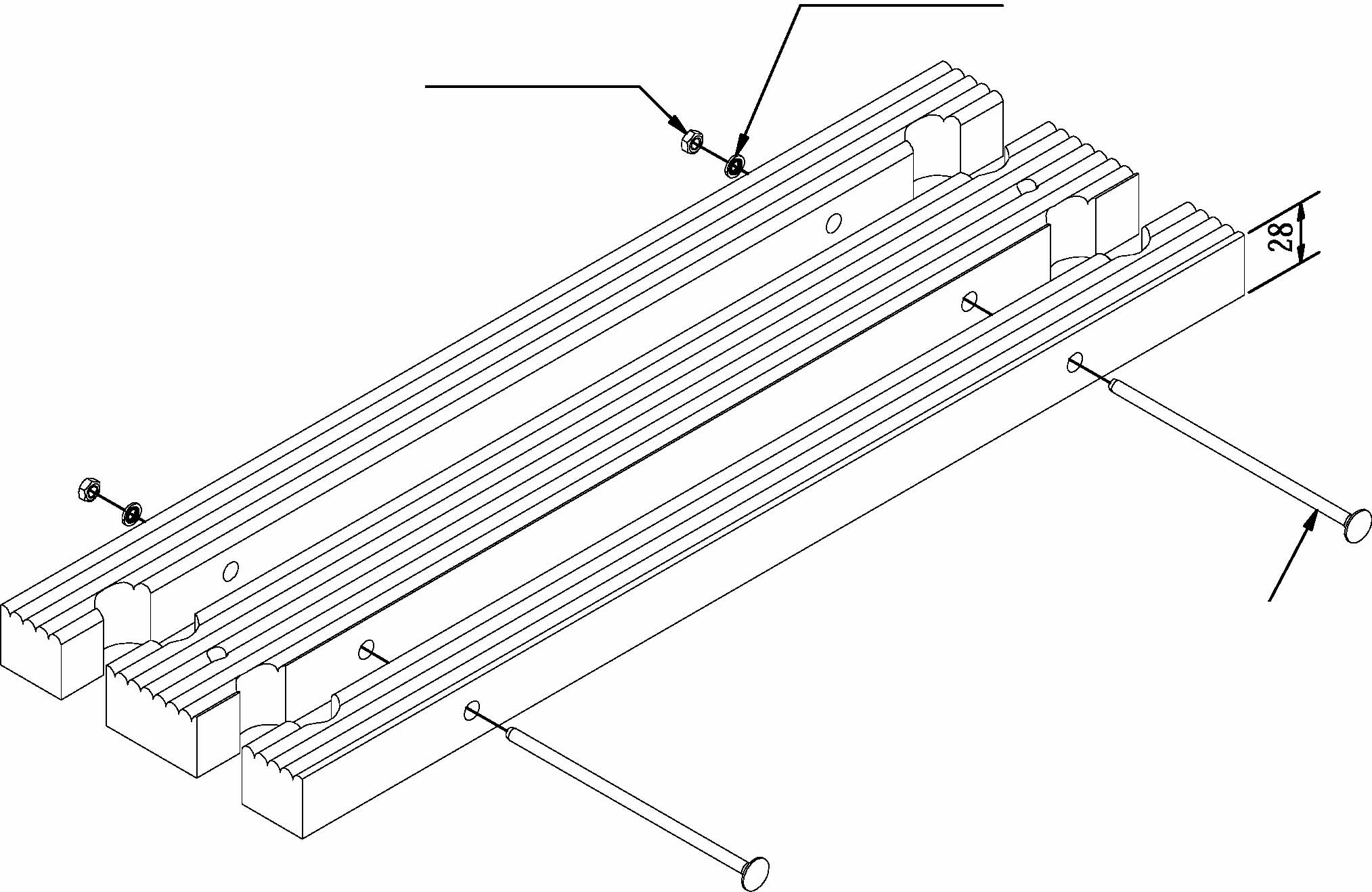 STEP WOOD REPAIR FOR MED/USCG, PILOT LADDER 525X115X63MM