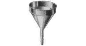 OIL FUNNEL GALV W/STRAINER, 125MM DIAM