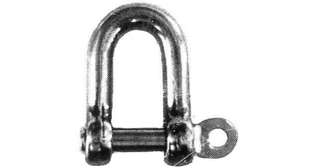 SHACKLE D-TYPE SCREW PIN, S. STEEL 28MM SWL 2.5TON