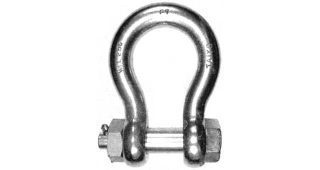 SHACKLE BOW HEX HEAD BOLT, S. STEEL BB 20MM SWL 2.5TON
