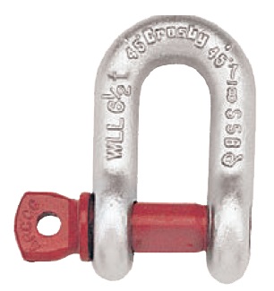 SHACKLE STRAIGHT FORGED CROSBY, SCREW PIN S-210 BLACK 2"