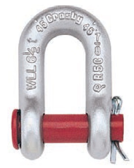 SHACKLE STRAIGHT FORGED CROSBY, ROUND PIN S-215 BLACK 2"