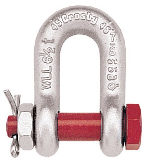 SHACKLE CHAIN FORGED CROSBY, BOLT TYPE G-2150 GALV 5/16"